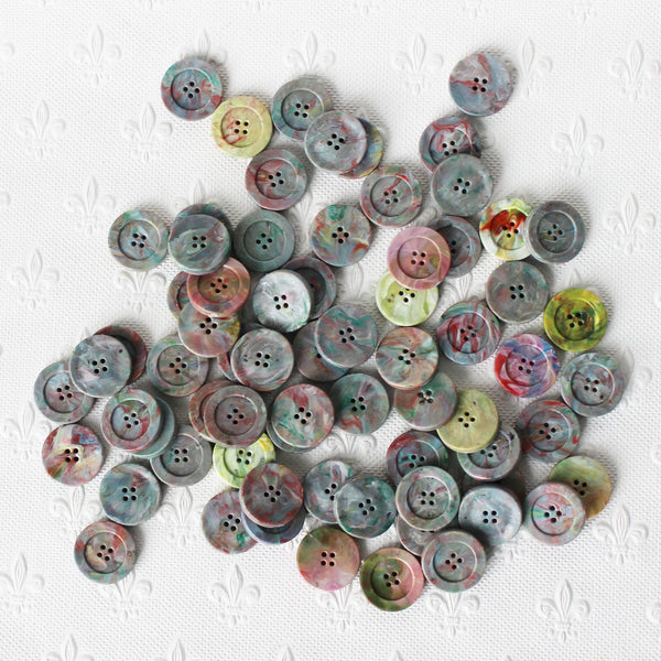 Buttons made from upcycled plastic bottle tops - set of 4