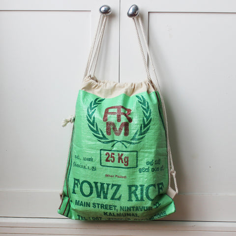 Rice sack drawstring backpack - 5 colours