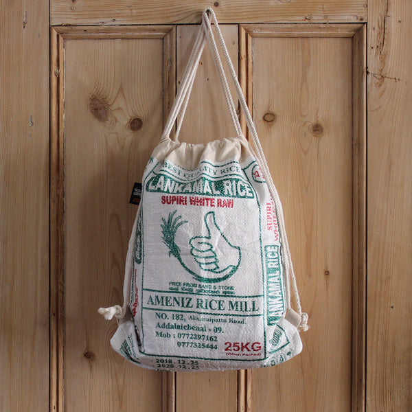 Rice sack drawstring backpack - 5 colours