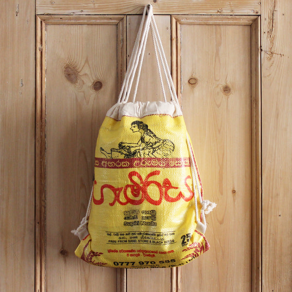 Rice sack drawstring backpack - 5 colours