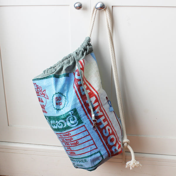 Rice sack drawstring duffel bag - 5 colours