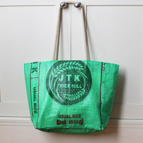 Rice sack beach tote bag - 9 designs
