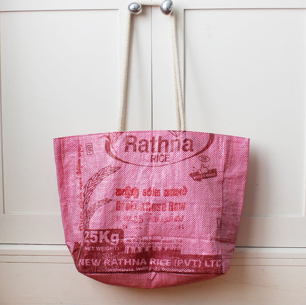 Rice sack beach tote bag - 9 designs