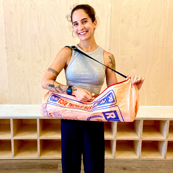 Rice sack yoga mat bag - 7 colours