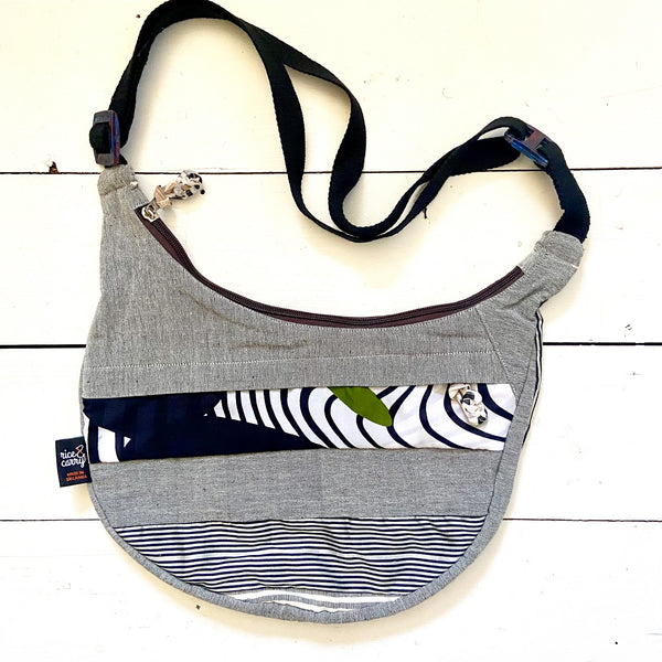 Sari patchwork moon bags