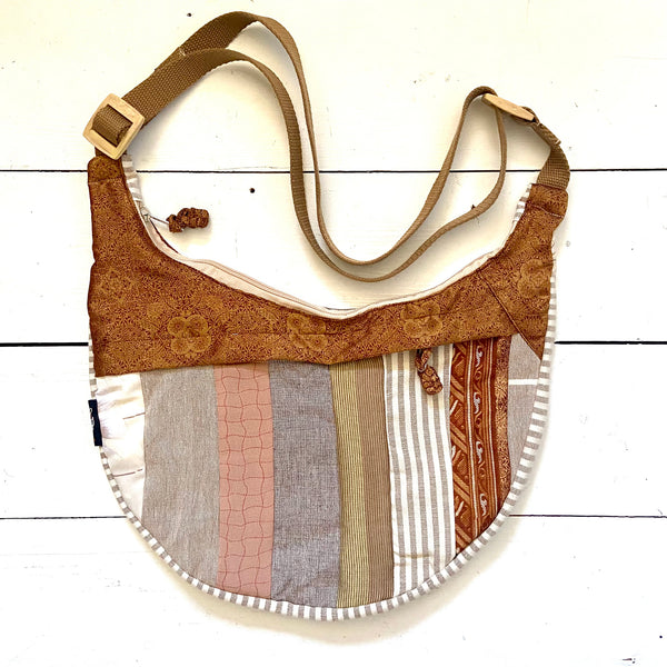 Sari patchwork moon bags