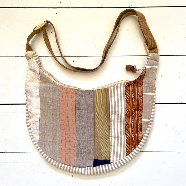 Sari patchwork moon bags