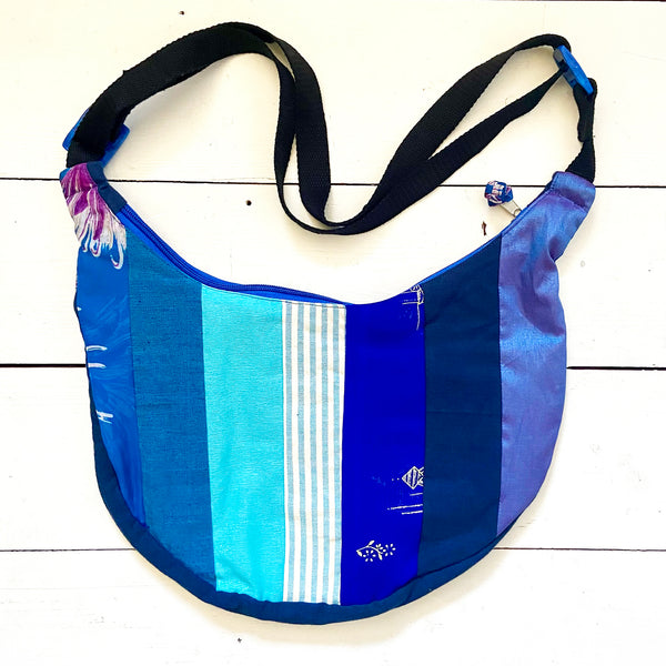Sari patchwork moon bags