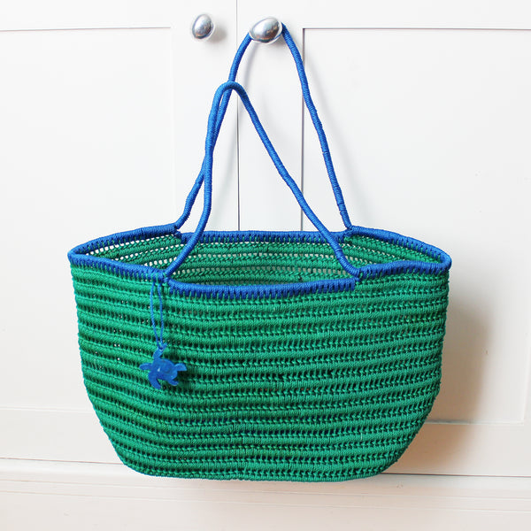 Upcycled fishing net rope market bags - 3 colours