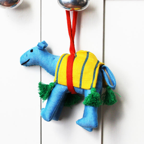 Barefoot handloom Christmas camel ornament - 6 colours