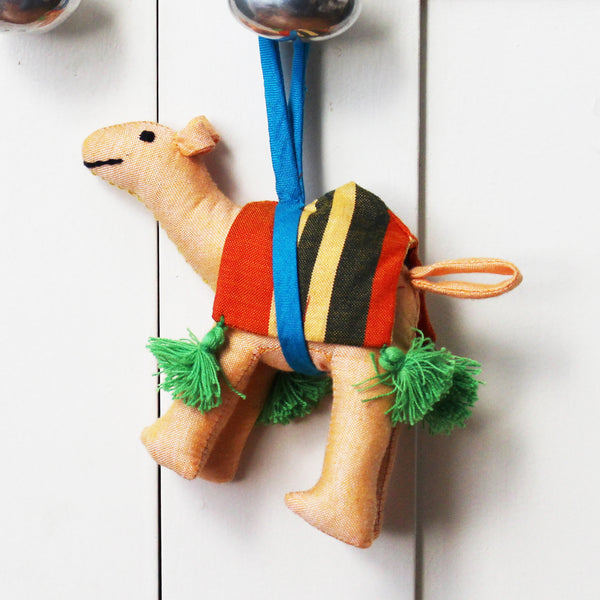 Barefoot handloom Christmas camel ornament - 6 colours