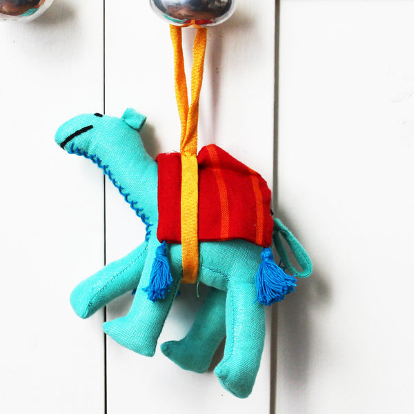 Barefoot handloom Christmas camel ornament - 6 colours