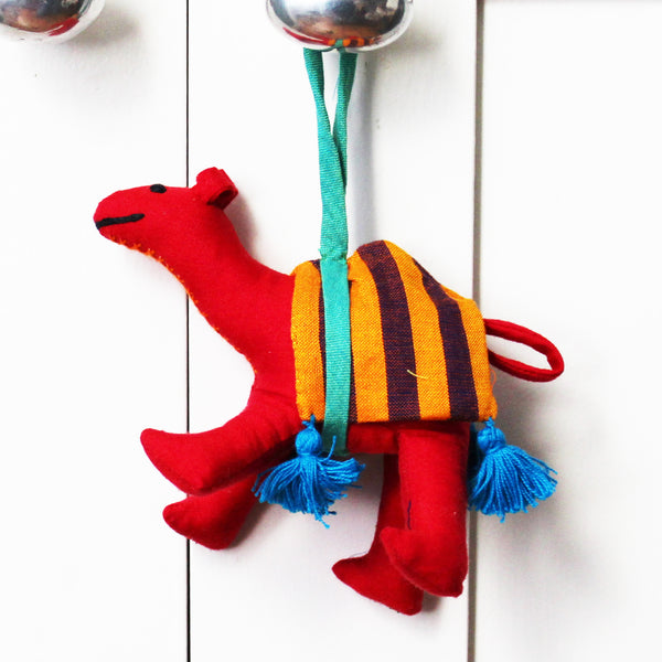 Barefoot handloom Christmas camel ornament - 6 colours