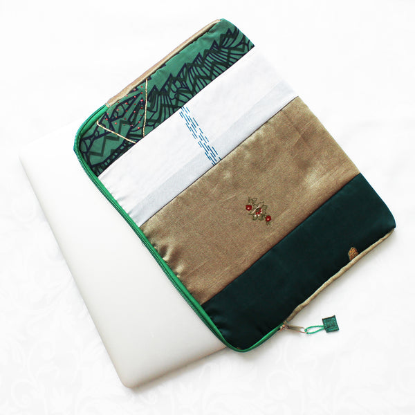 Sari patchwork laptop sleeves - 8 designs