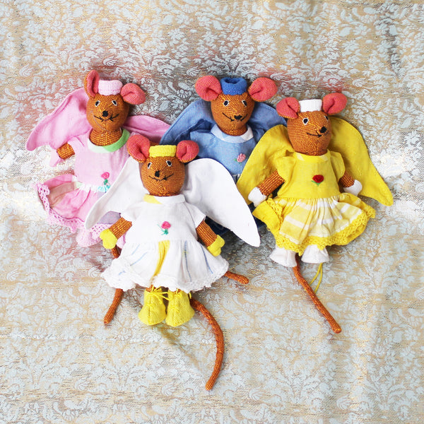 Barefoot festive fairy mice, small - 4 colours