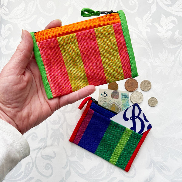 Barefoot handloom purse with zip and two pockets - 5 designs