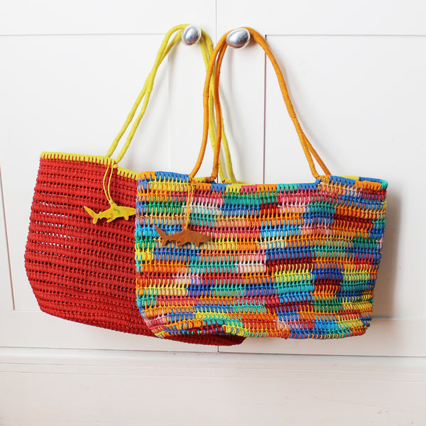 bags made from recycled fishing nets Upcycled fishing net market bags