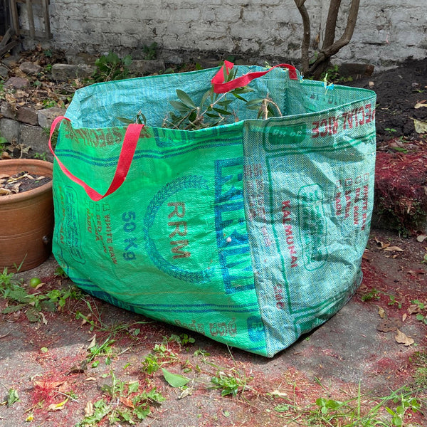 Rice sack garden waste collection bag