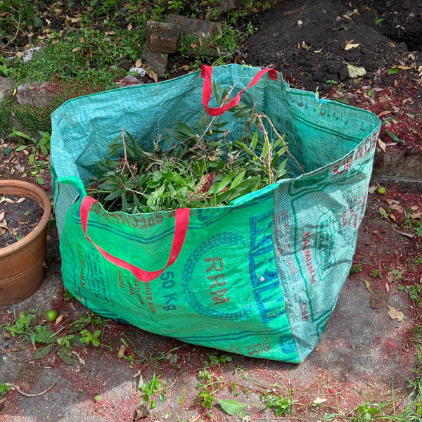 Rice sack garden waste collection bag