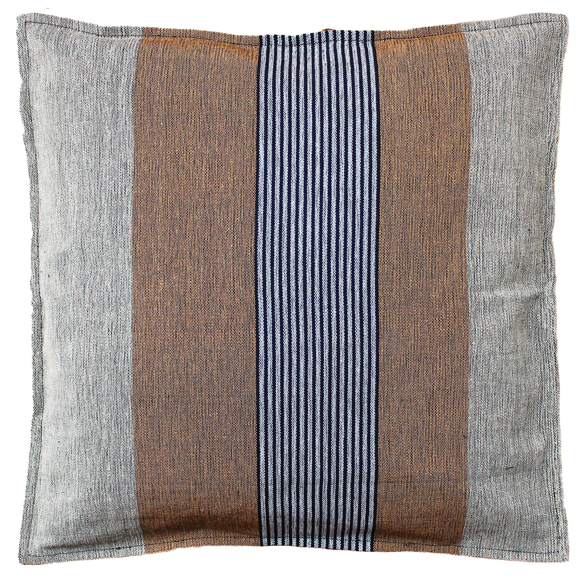 Barefoot handloom cushion cover - mocha stripe