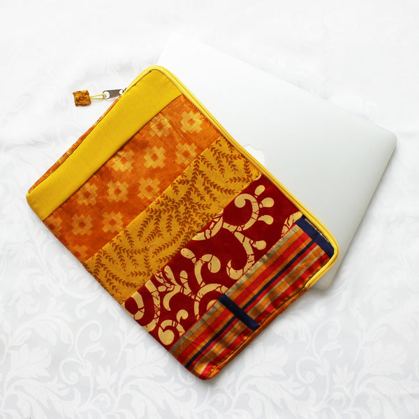 Sari patchwork laptop sleeves - 8 designs