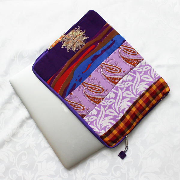 Sari patchwork laptop sleeves - 8 designs