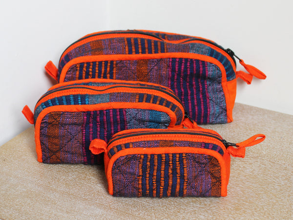 Barefoot handwoven washbags, set of three - 7 colours