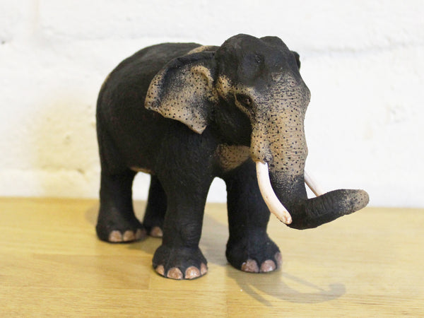 Elephant figurines made from elephant dung