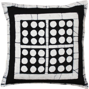 Barefoot batik cushion cover - 36 dots