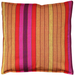 Barefoot handloom cushion cover - candy stripe
