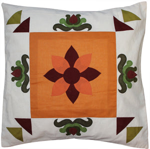 cushion cover - hand-stitched appliqué