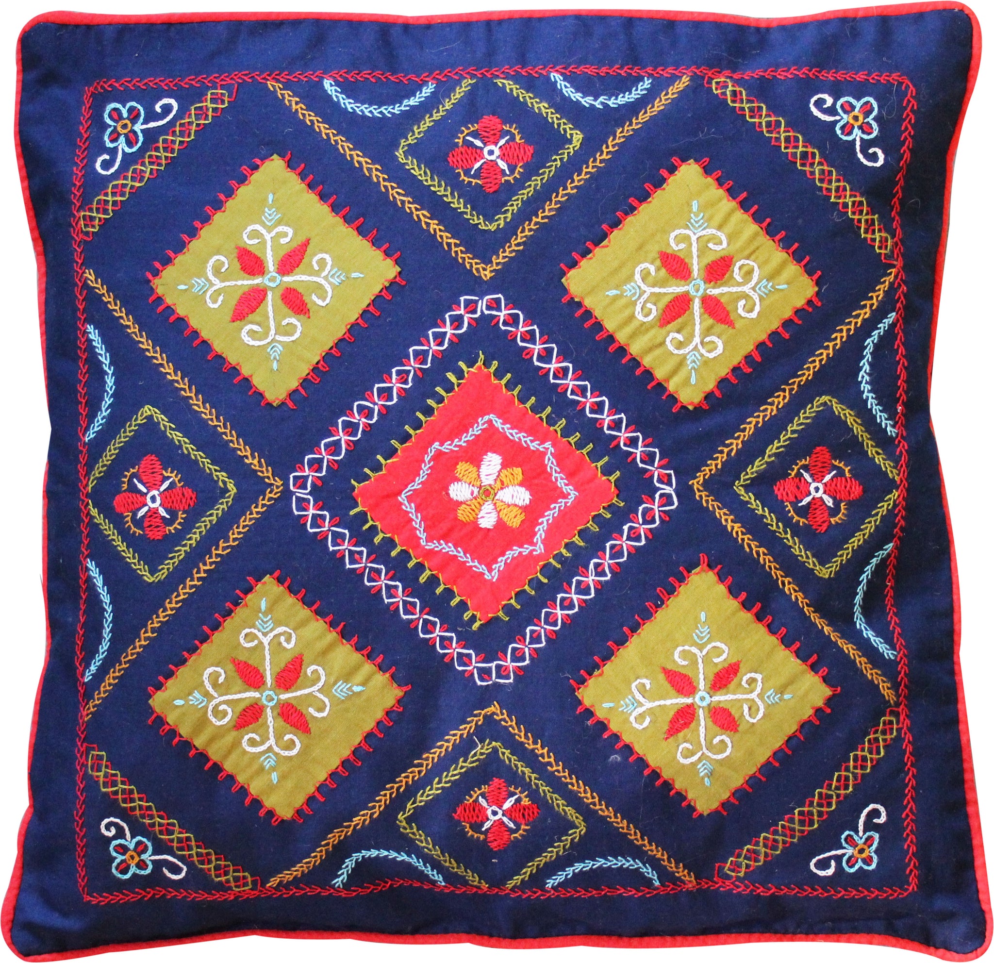 Cushion cover - hand-embroidered